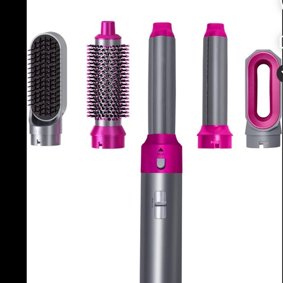 Multi-Styler Hair Tool with Attachments - Pink and Gray - Picture 2 of 6